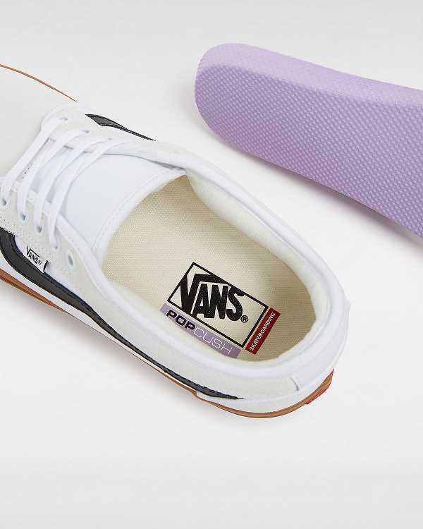 White Vans Chukka Low Sidestripe Women Skate Shoes | VN6723815