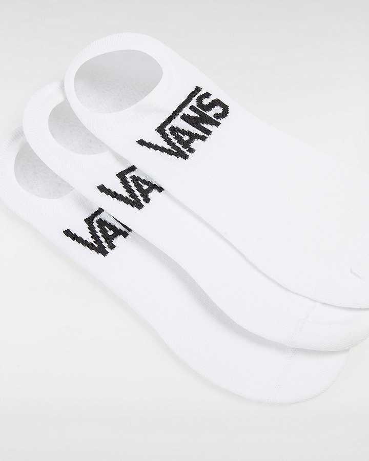 White Vans Classic Kick (3 Pairs) Unisex Socks | VN3021495