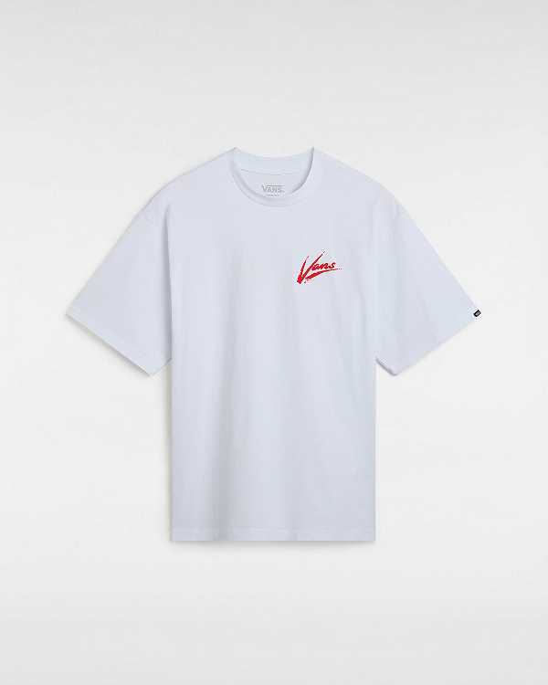 White Vans Dettori Loose Fit Women T Shirts | VN7543628