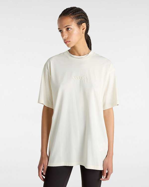 White Vans Essential Loose Women T Shirts | VN5986742