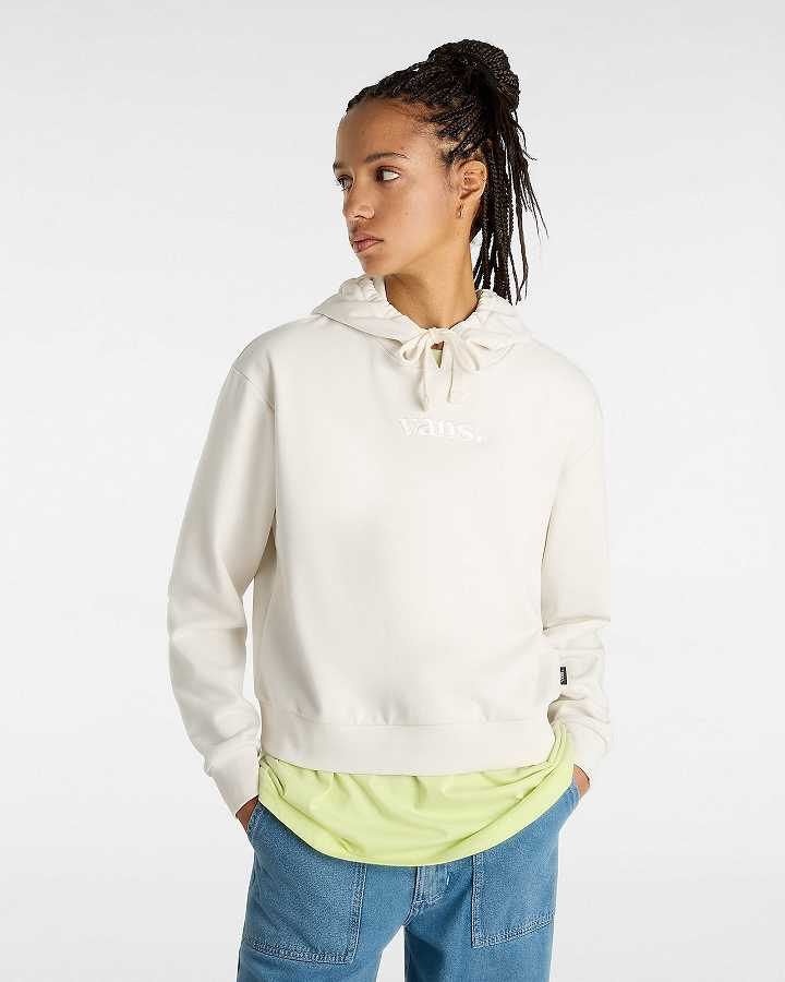 White Vans Essential Relaxed Fit Women Hoodie | VN3647025