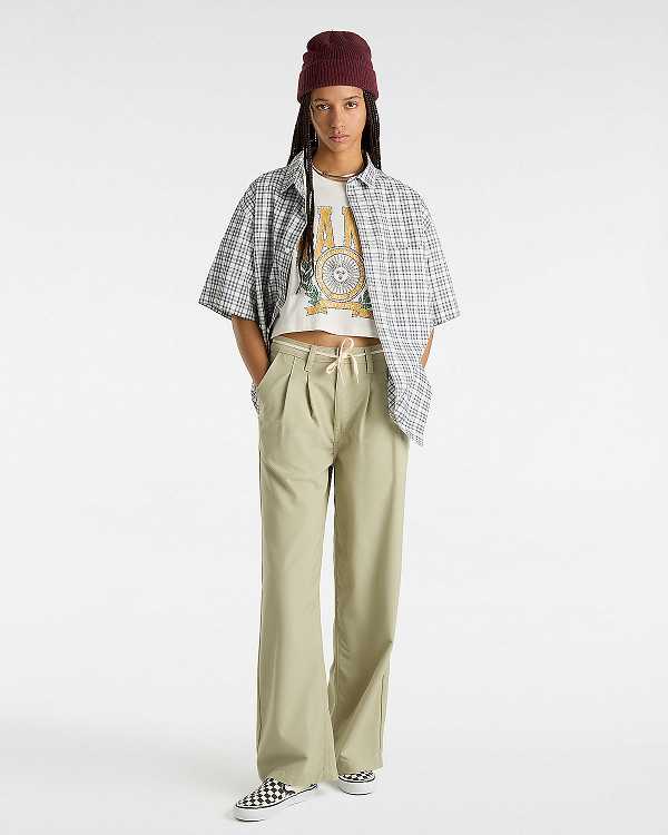White Vans First Team Relax Crop Women T Shirts | VN2035784