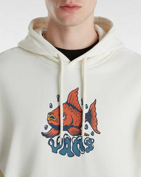 White Vans Fish loose Men Hoodie | VN8290465