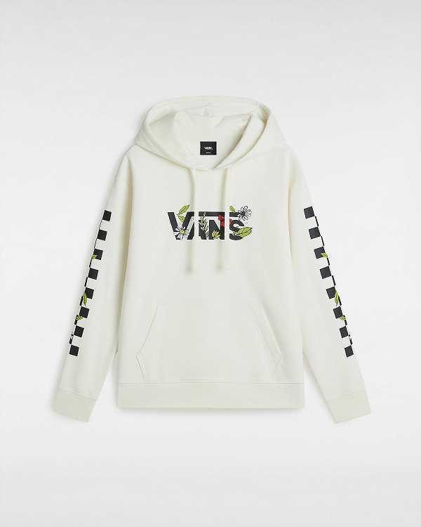 White Vans Foliage Boyfriend Fit Women Hoodie | VN6195837