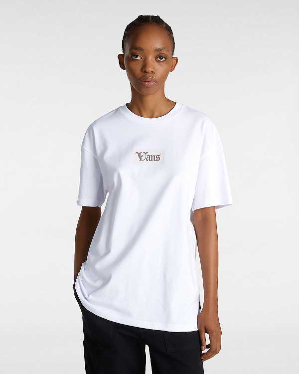White Vans Garden Women T Shirts | VN6289015