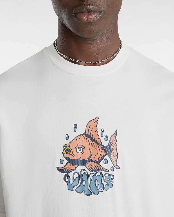 White Vans Goldfish Men T Shirts | VN2419637