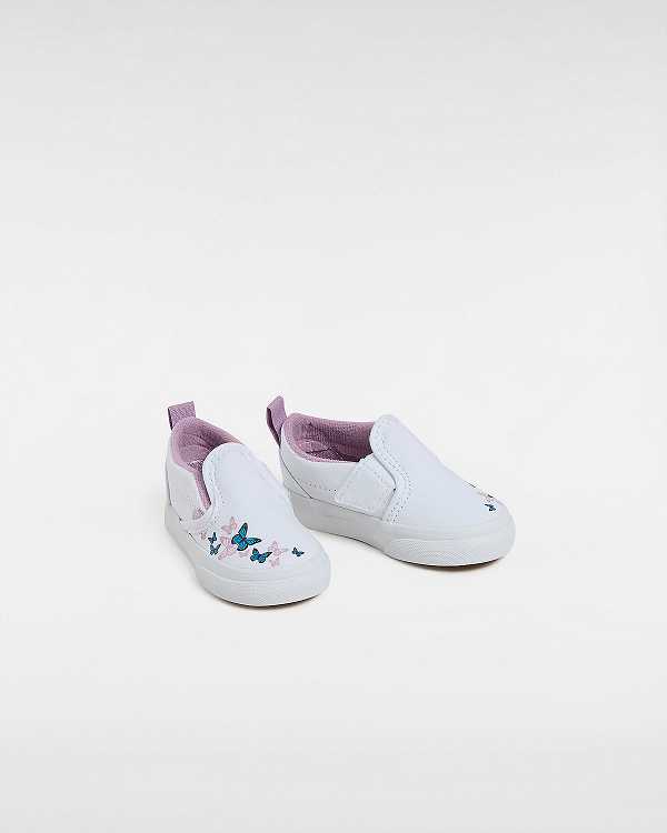 White Vans Hook and loop (1-4 Years) Kids' Slip On Shoes | VN0263915