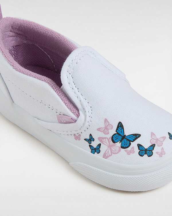 White Vans Hook and loop (1-4 Years) Kids' Slip On Shoes | VN0263915