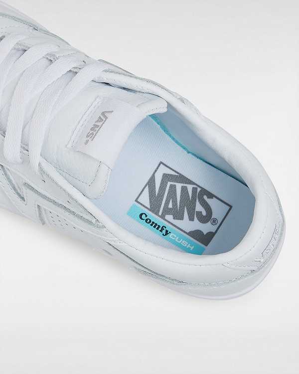 White Vans Leather Lowland Comfycush Men Sneakers | VN0357468