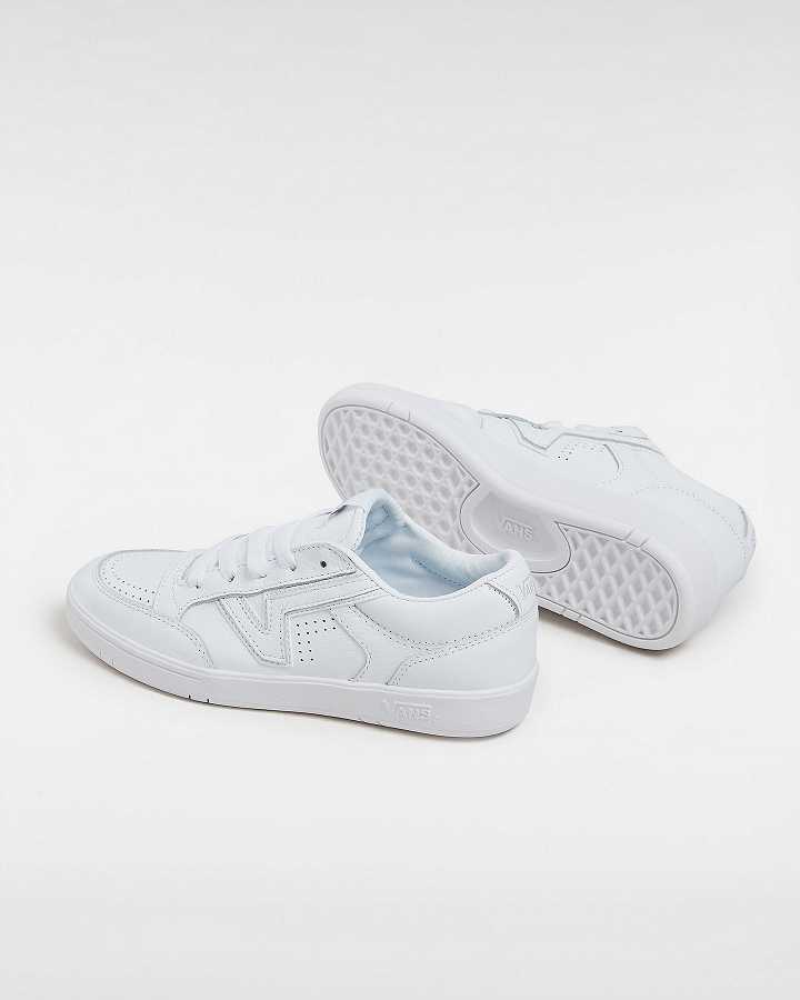 White Vans Leather Lowland Comfycush Women Sneakers | VN6092385