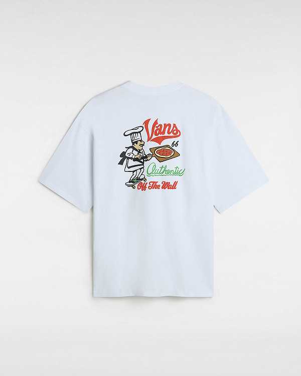 White Vans Linea Loose Men T Shirts | VN0569471