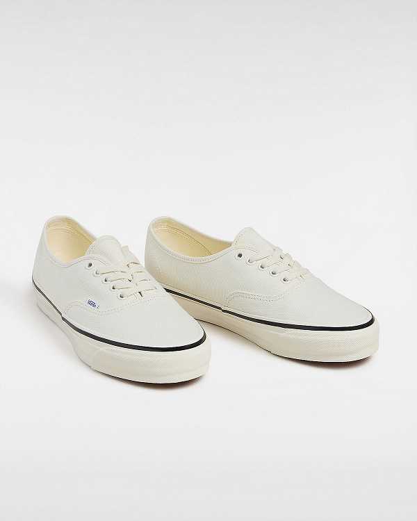 White Vans Premium Authentic 44 Duck Men Canvas Shoes | VN0253961