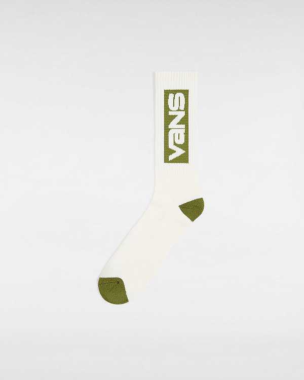 White Vans Pursuit Crew (1 Pair) Unisex Socks | VN2481569