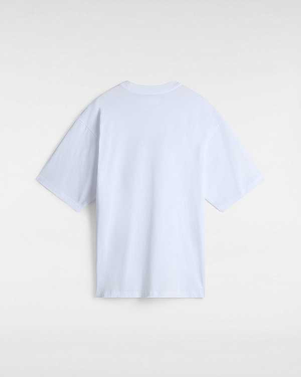 White Vans Retro V Men T Shirts | VN2648307