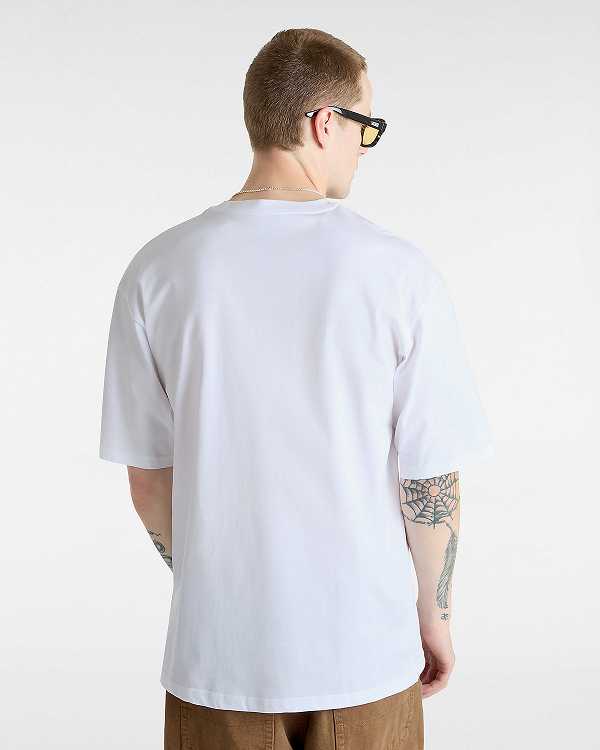 White Vans Retro V Men T Shirts | VN2648307