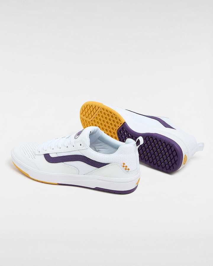White Vans Skate Zahba Men Athletic Shoes | VN9246017