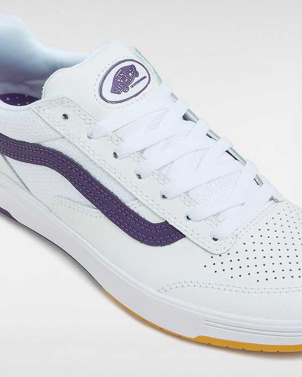 White Vans Skate Zahba Men Athletic Shoes | VN9246017