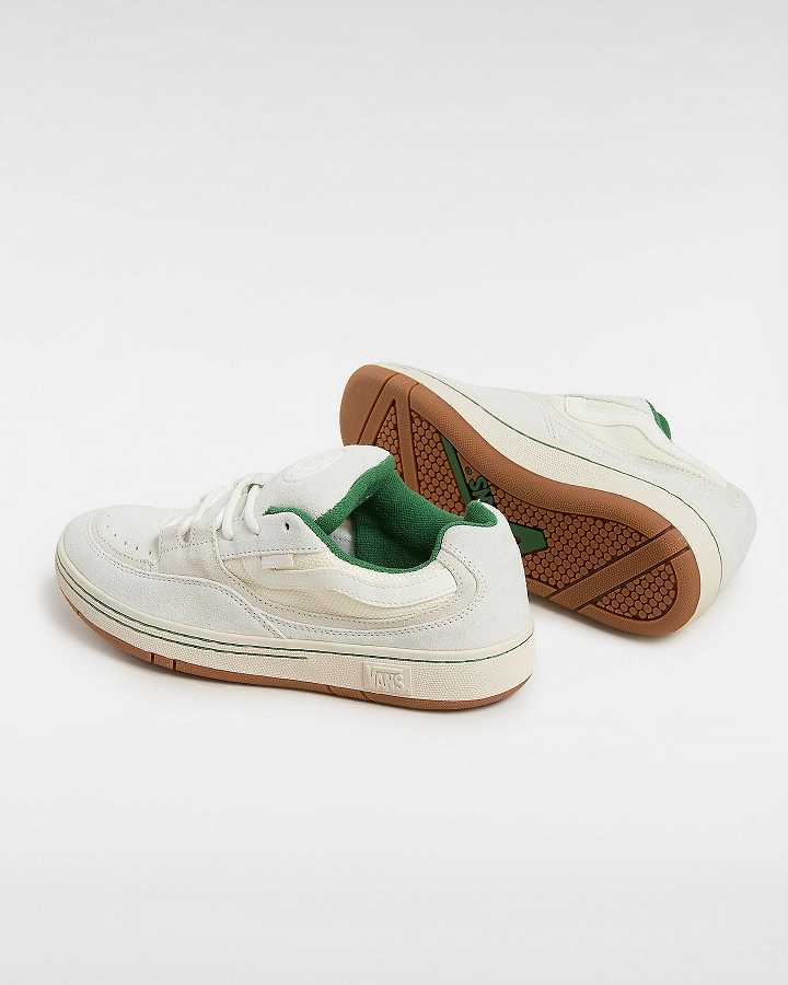 White Vans Speed Men Skate Shoes | VN0461952
