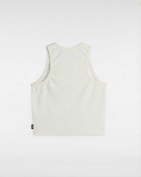 White Vans Varsity Racer Women Tank Top | VN4092735