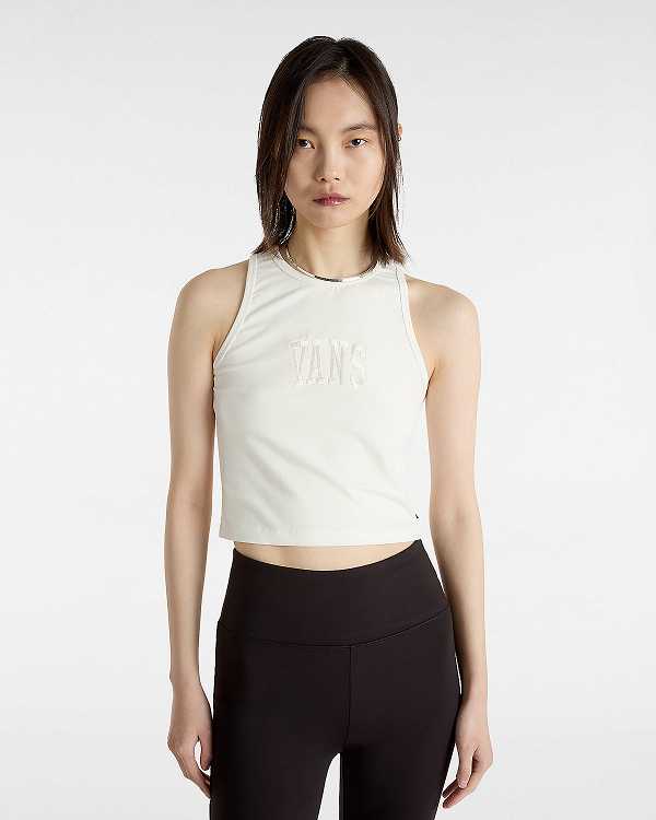 White Vans Varsity Racer Women Tank Top | VN4092735