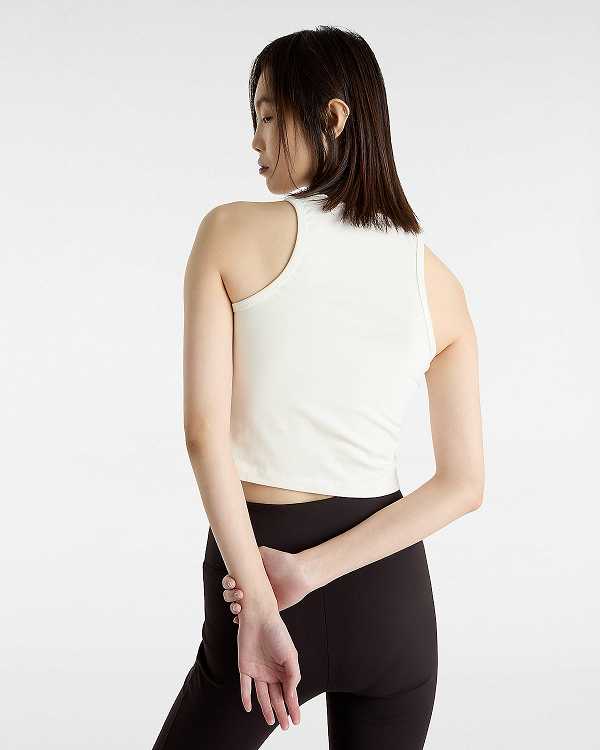 White Vans Varsity Racer Women Tank Top | VN4092735