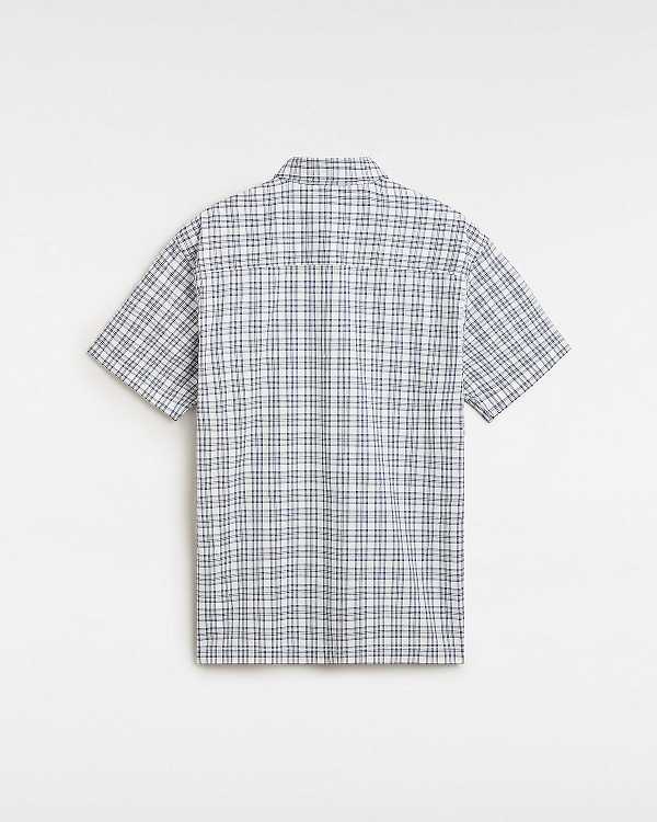 White Vans Wilshire Mini Plaid Men Shirts | VN1087634