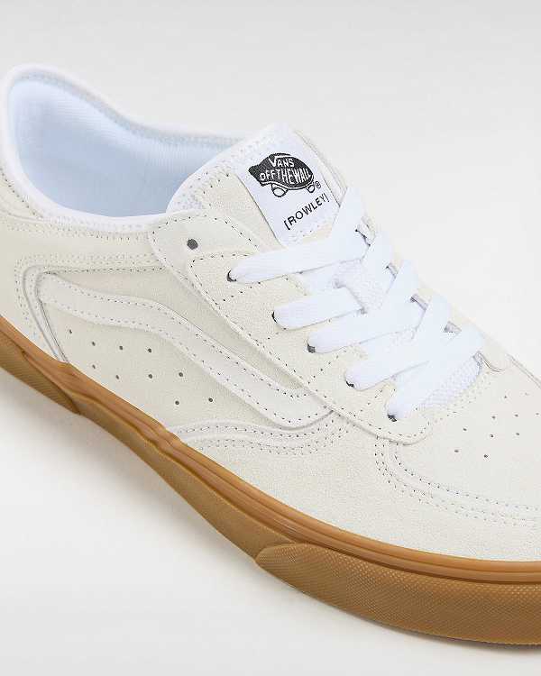 White / Beige Vans Rowley Classic Men Sneakers | VN4716092