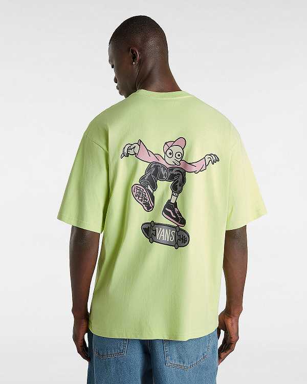 Yellow Vans Flipside Loose Men T Shirts | VN9341758